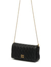 Matelasse Nappa Leather Logo Mini Bag Black - MIU MIU - BALAAN 4