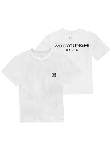 Backlogo cotton short sleeve t shirt white women M243TS07701W - WOOYOUNGMI - BALAAN 1