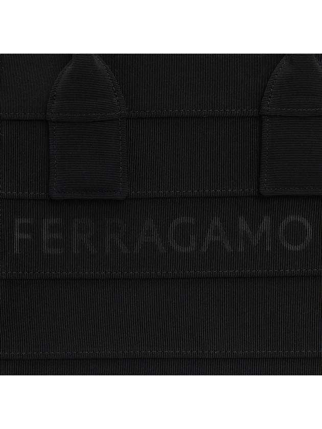 Logo Signature Tote Beach Bag Black - SALVATORE FERRAGAMO - BALAAN 8