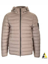 Loom Woven Chambers R Nylon Down TC Light Hoodie Down Jacket Dove Grey - STONE ISLAND - BALAAN 2