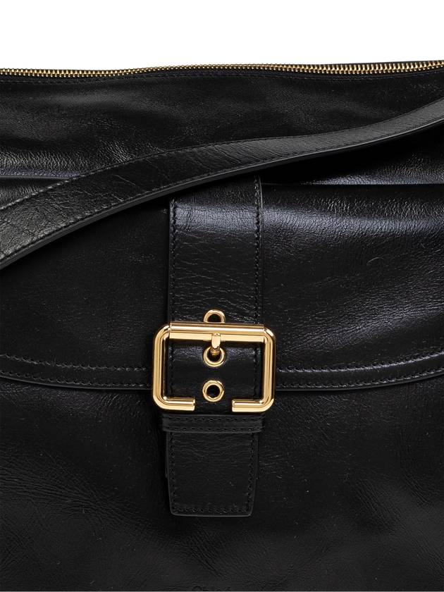 Large shiny leather camera shoulder bag black - CHLOE - BALAAN 7