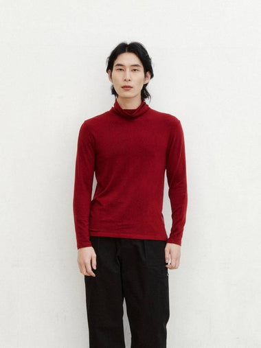 Stitch Turtle Neck Tee Red Wine - DENSITY - BALAAN 1