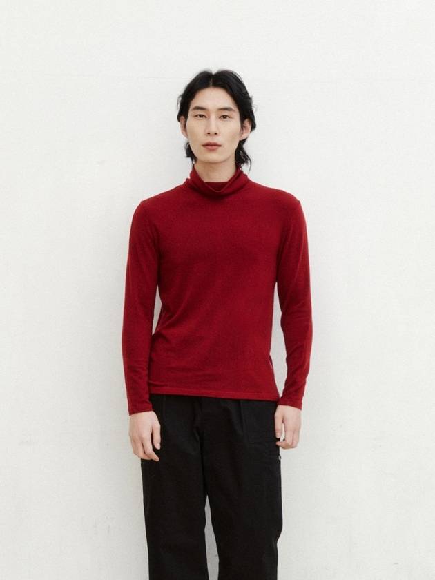 Stitch Turtle Neck Tee Red Wine - DENSITY - BALAAN 2