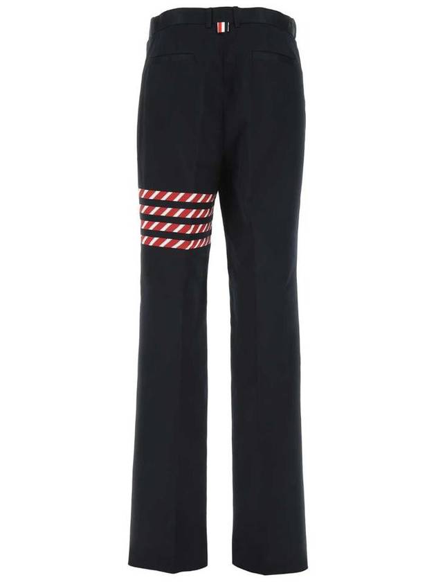 Men's 4 Bar Unconstructed Chino Straight Pants Midnight Blue - THOM BROWNE - BALAAN 3