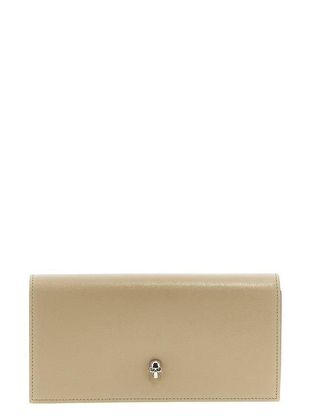 Skull Chain Long Wallet Beige - ALEXANDER MCQUEEN - BALAAN 1