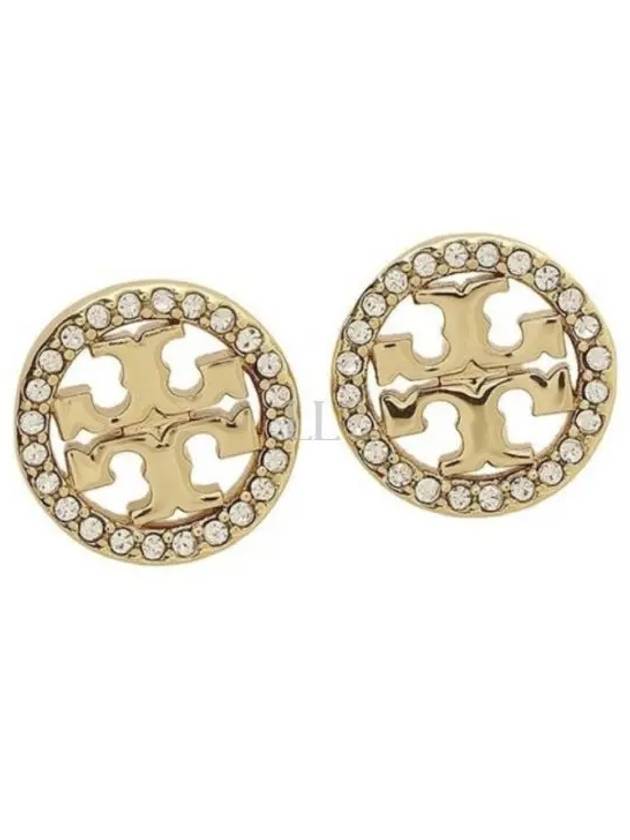 Miller Crystal Stud Earrings Gold - TORY BURCH - BALAAN 2