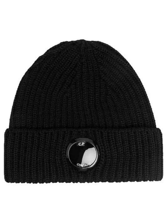 Wool Beanie Black - CP COMPANY - BALAAN.