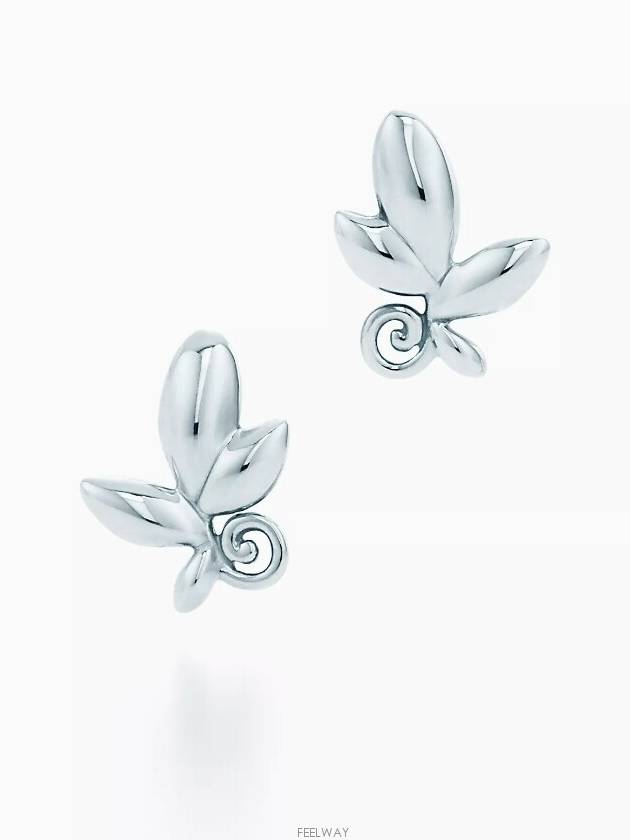 Paloma Picasso Olive Leaf Earrings Silver - TIFFANY & CO. - BALAAN 4