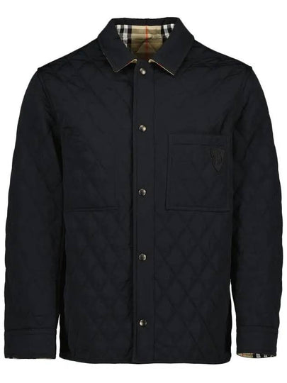 Reversible Quilted Overshirt Jacket Sands Black - BURBERRY - BALAAN 2