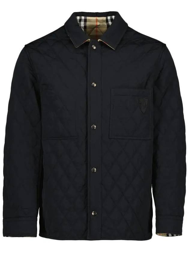 Reversible Quilted Overshirt Jacket Sands Black - BURBERRY - BALAAN 3