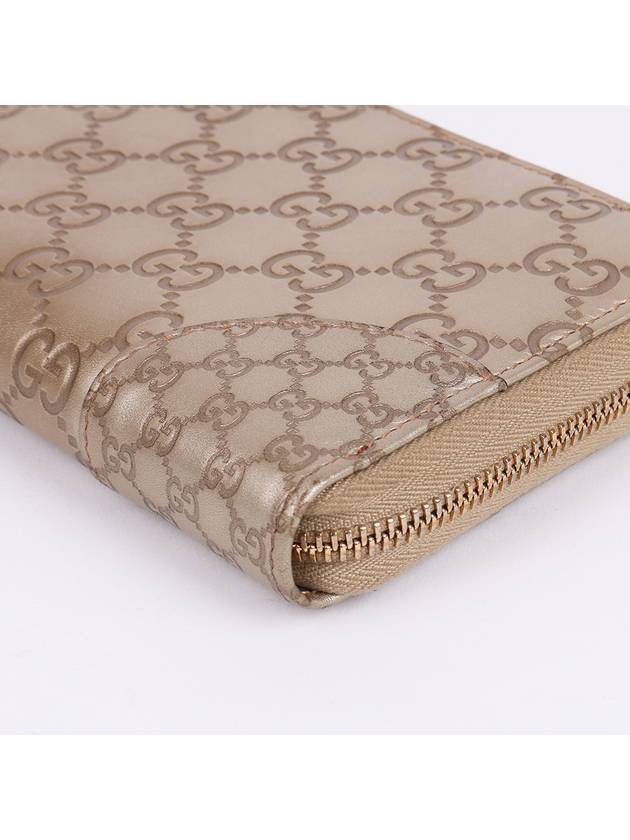 GG pattern crystal beige zipper long wallet 323397 - GUCCI - BALAAN 8