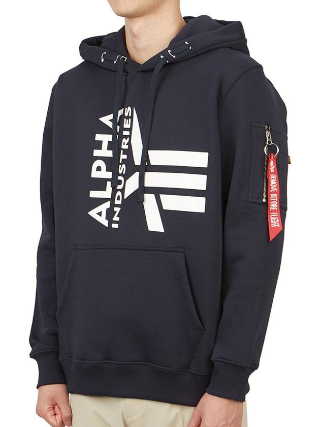 Logo Print Hoodie Rep Blue - ALPHA INDUSTRIES - BALAAN 3