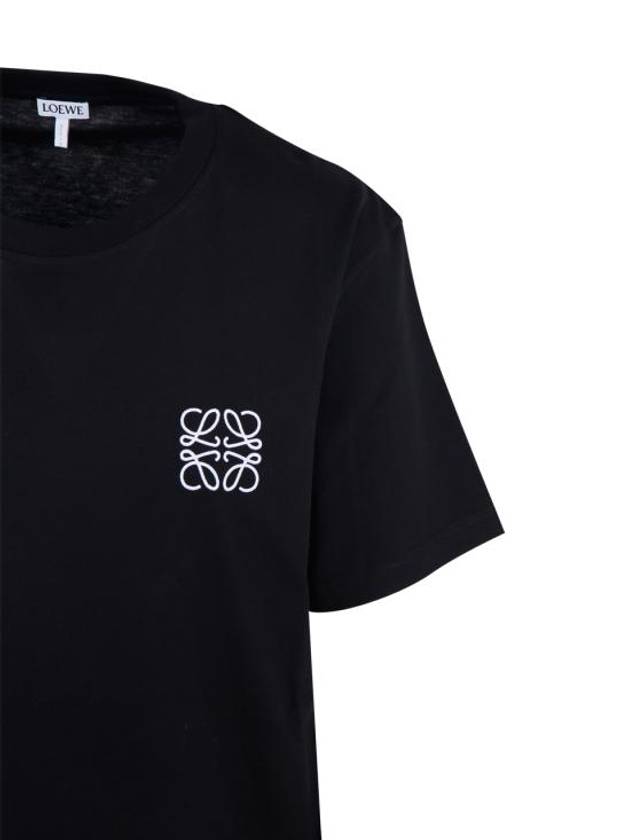 Anagram Crew Neck Cotton Short Sleeve T-Shirt Black - LOEWE - BALAAN 5