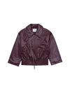 Women's Hybrid Vegan Leather Jacket Wine VOL2225 - HOUSE OF SUNNY - BALAAN 2