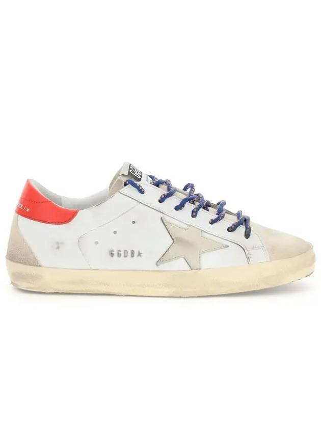 Superstar Metal Logo Leather Low Top Sneakers Red White - GOLDEN GOOSE - BALAAN 2