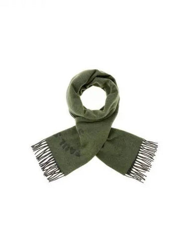 PS Happy Logo Wool Scarf Green 270291 - PAUL SMITH - BALAAN 1