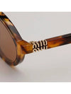 Sunglasses SMU04Z 19P 2Z1 Reguard Glasses Tint Logo Horn Rim Leopard - MIU MIU - BALAAN 5