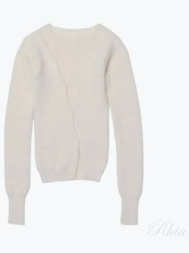 La Maille Pau Asymmetric Cardigan White - JACQUEMUS - BALAAN 2