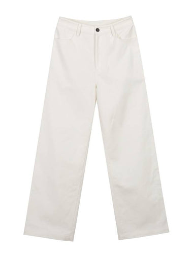 IBC23WPT16WH LETTERING CHINO PANTS WHITE - ITZAVIBE - BALAAN 1