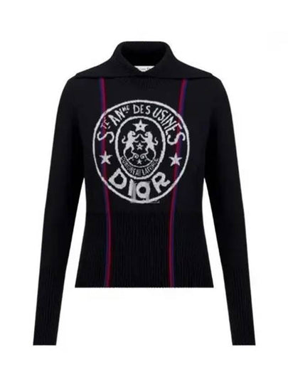 Cashmere Motif Turtleneck Black - DIOR - BALAAN 2