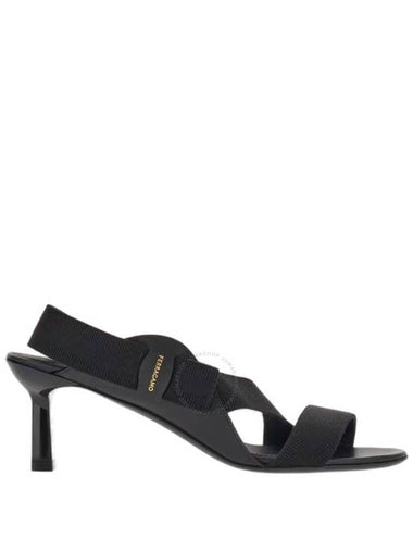 Ferragamo Black Vara Bow Vale 55 Sandals, Size 7.5 - SALVATORE FERRAGAMO - BALAAN 1