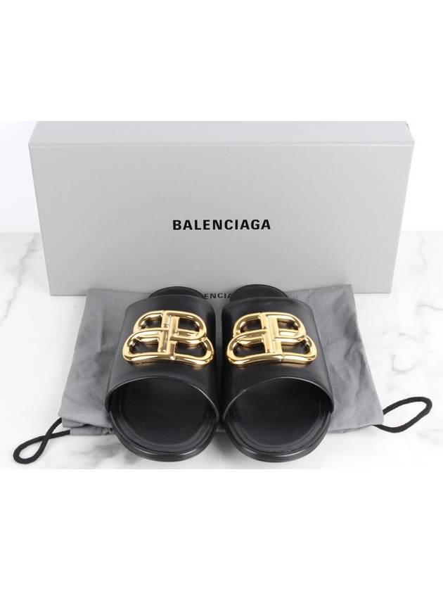 Gold logo mule slippers 36 - BALENCIAGA - BALAAN 2