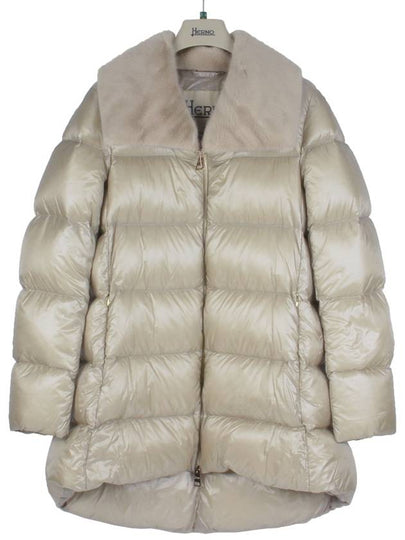 Faux Fur Collar Padding Ivory - HERNO - BALAAN 2