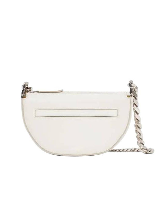 Olympia Zipper Chain Mini Shoulder Bag White - BURBERRY - BALAAN.