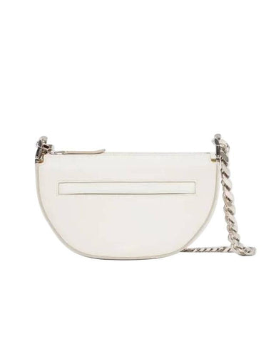 Olympia Zipper Chain Mini Shoulder Bag White - BURBERRY - BALAAN 1