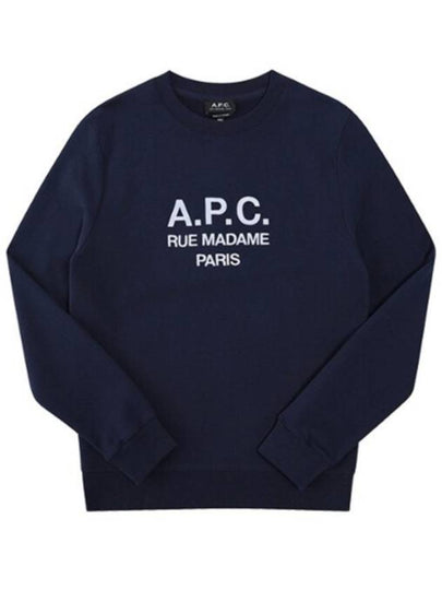 Rufus Embroidery Logo Sweatshirt Navy - A.P.C. - BALAAN 2