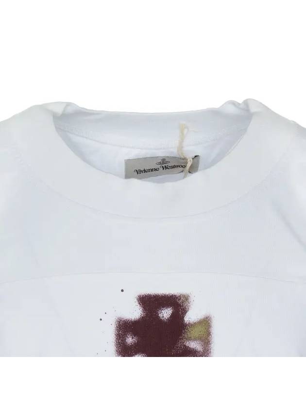 Spray ORB Fresh Long Sleeve T-Shirt White - VIVIENNE WESTWOOD - BALAAN 4