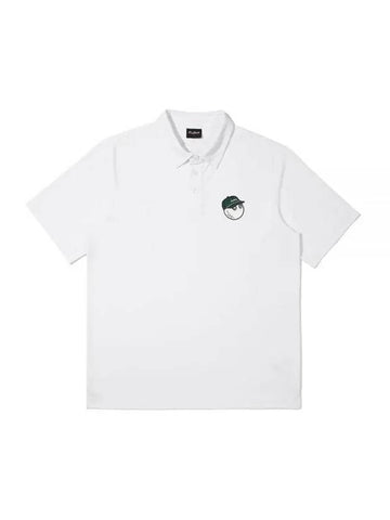 Bucket Polo Point T-Shirt WHITE MAN M3221PTS04WHT - MALBON GOLF - BALAAN 1