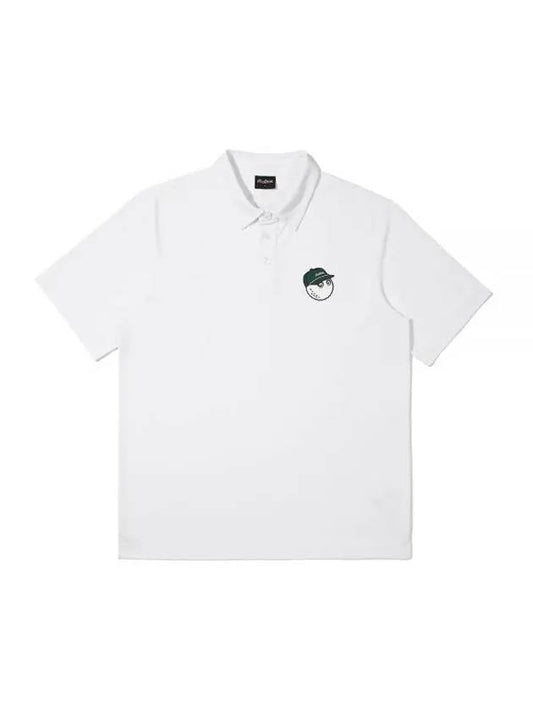 Bucket Polo Point T-Shirt WHITE MAN M3221PTS04WHT - MALBON GOLF - BALAAN 1