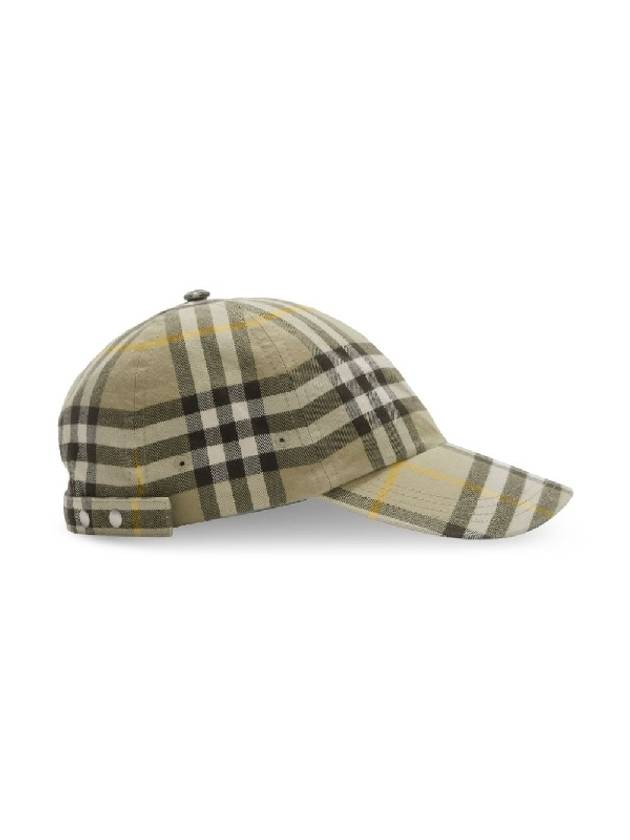 Check Cotton Base Ball Cap Beige - BURBERRY - BALAAN 2