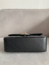 New Mini Top Handle Flap Bag Lambskin Black Gold Shamgol AS2431 - CHANEL - BALAAN 7