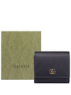 GG Marmont Leather Half Wallet Black - GUCCI - BALAAN 5