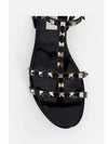 Rockstud Strap Sandals Black - VALENTINO - BALAAN 7