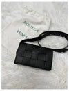 Small Lambskin Leather Cassette Crossbag Black - BOTTEGA VENETA - BALAAN 3