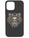 Tiger Logo Print iPhone 13 Pro Max Phone Case Black - KENZO - BALAAN 2