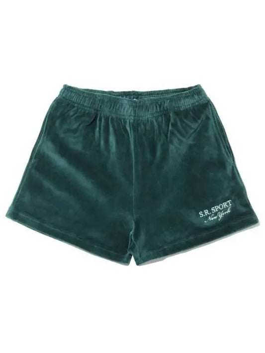 SR SPORT VELOUR SHORTS MERL OT SH751 SR sports velor shorts - SPORTY & RICH - BALAAN 2