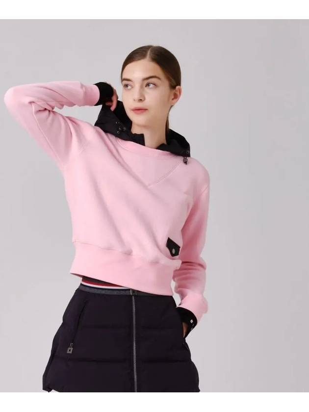 Women's Padded Hooded Sweater Pink - ONOFF - BALAAN 2