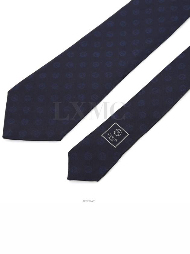 Men s Tie CC Logo Silk Blue Quilted Gift - CHANEL - BALAAN 6