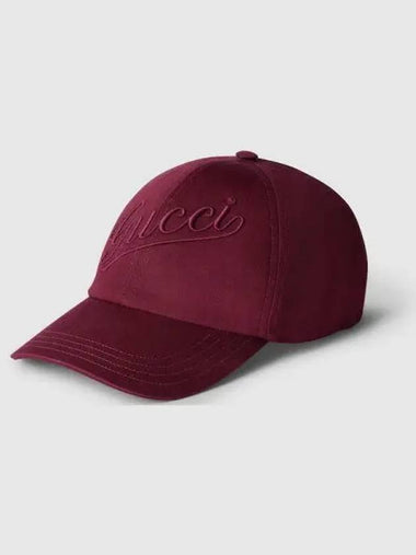 Embroidered Cotton Base Ball Cap Red - GUCCI - BALAAN 1