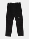 Corduroy Lens Cargo Straight Pants Black - CP COMPANY - BALAAN 4