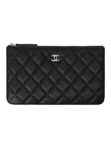 Small Classic Pouch Grained Calfskin & Gold Black - CHANEL - BALAAN 1