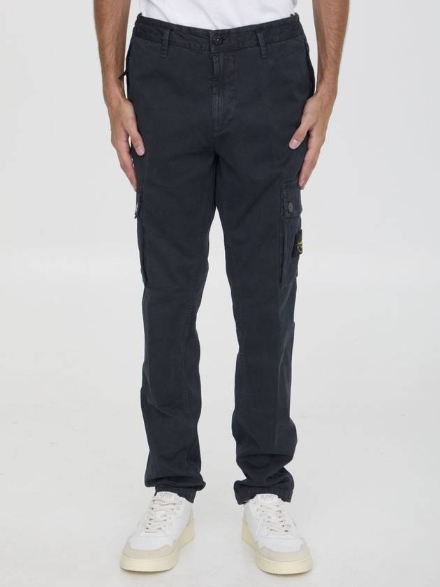 Compass Badge Cargo Straight Pants Blue - STONE ISLAND - BALAAN 2