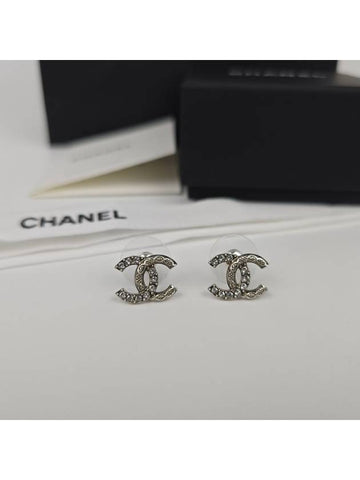 Earrings Classic CC Silver Crystal ABD767 - CHANEL - BALAAN 1