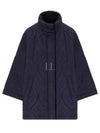 Pittore Button High Neck Padded Navy - MAX MARA - BALAAN 2