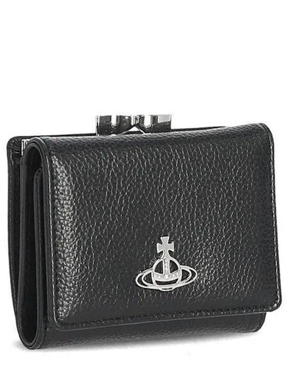 ORB Logo Small Frame Half Wallet Black - VIVIENNE WESTWOOD - BALAAN 2