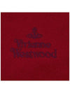 Embroidered Logo Wool Muffler Bordeaux 81030007 I401 - VIVIENNE WESTWOOD - BALAAN 4